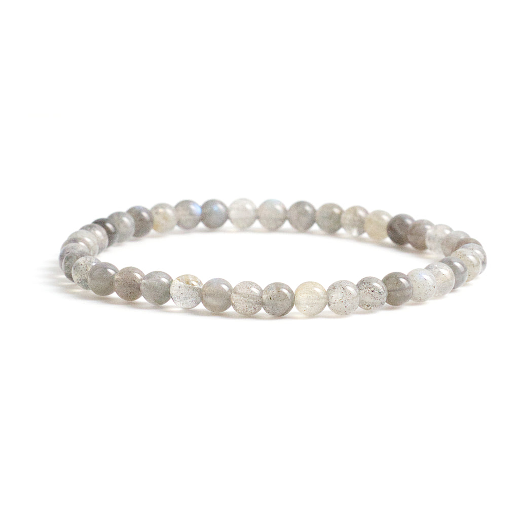 Stretch Bracelet  4mm Beads (Labradorite) – Cherry Tree Collection