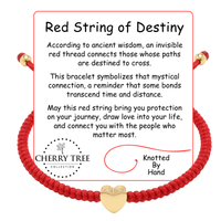 Cherry Tree Collection | Red String Bracelet | Heart
