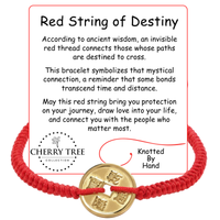 Cherry Tree Collection | Red String Bracelet | Coin