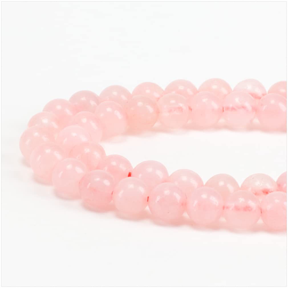 Rose Quartz Round Beads, 100 pcs