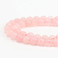 Rose Quartz Round Beads, 100 pcs