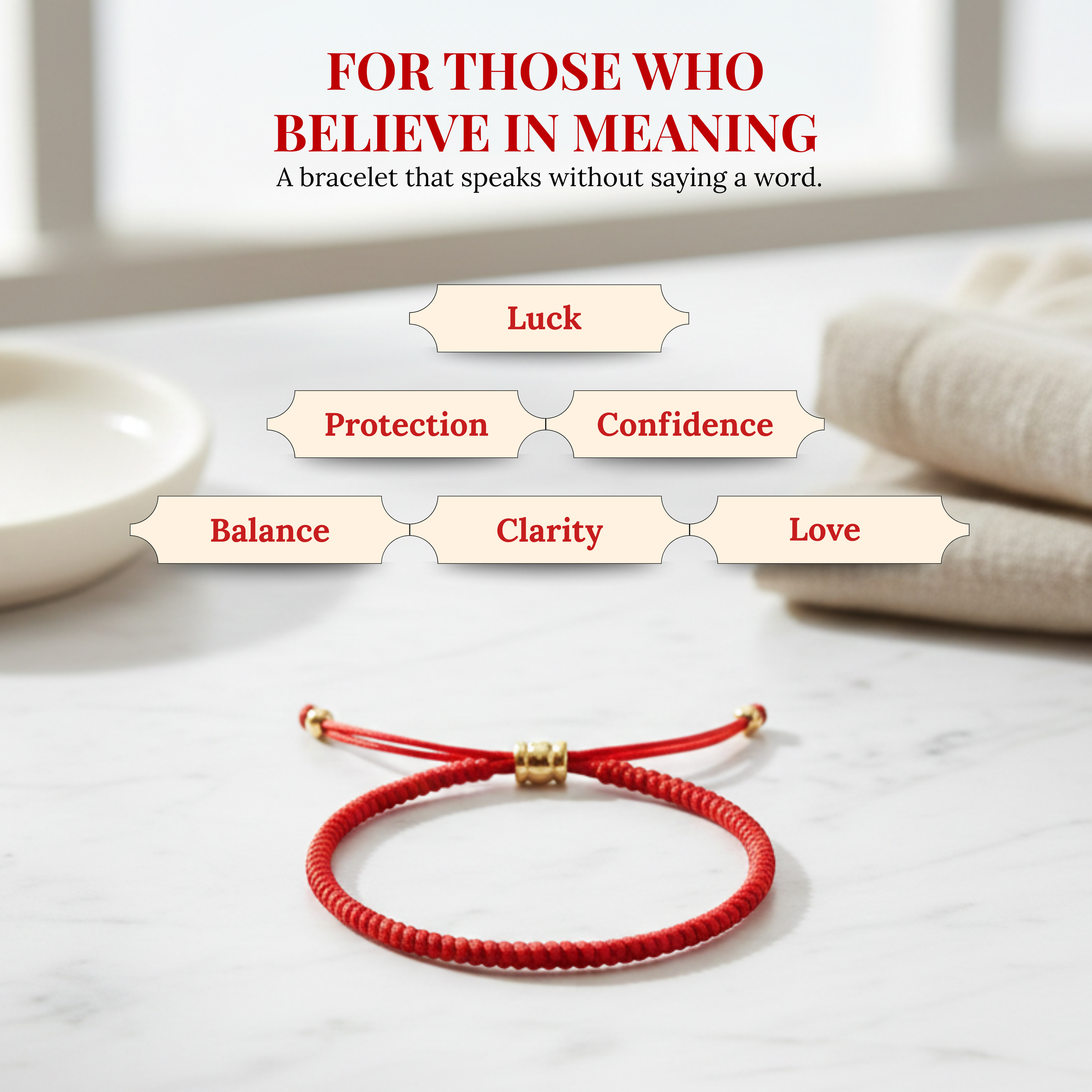 Cherry Tree Collection | Red String Bracelet | Plain