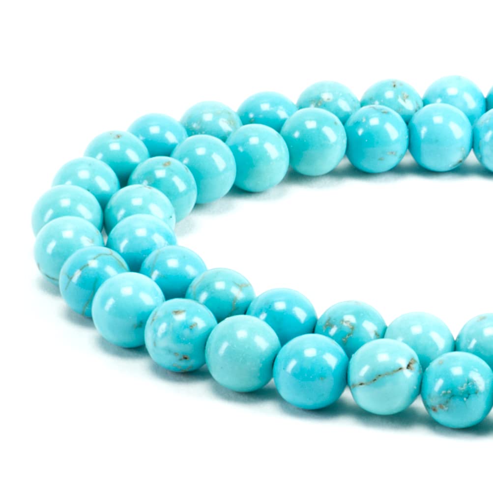 Turquoise Howlite Round Beads, 100 pcs
