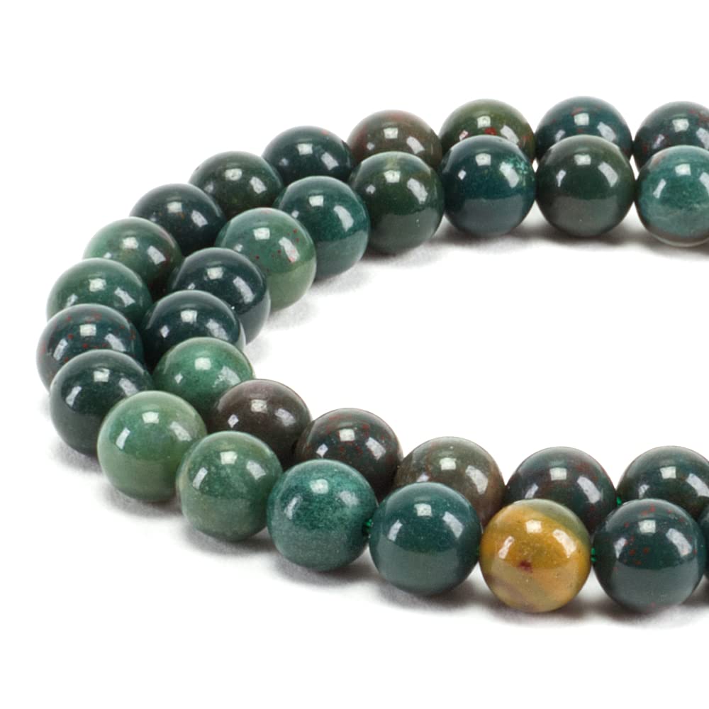 Bloodstone Round Beads, 100 pcs