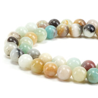 Amazonite Multi-Color Round Beads, 100 pcs