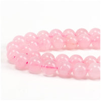 Rose Quartz Round Beads, 100 pcs