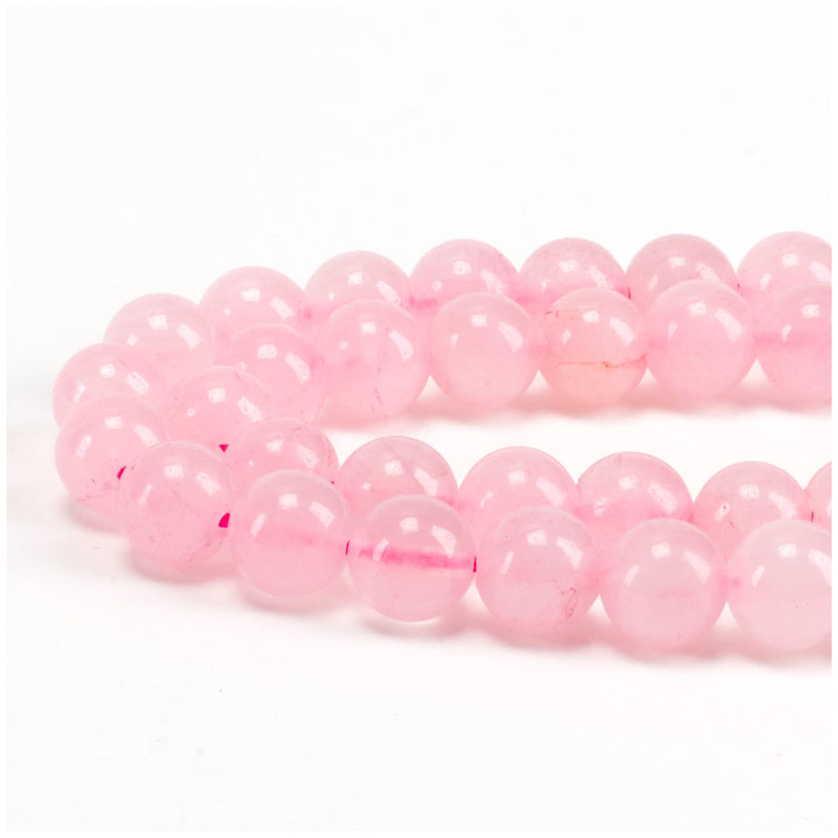 Rose Quartz Round Beads, 100 pcs