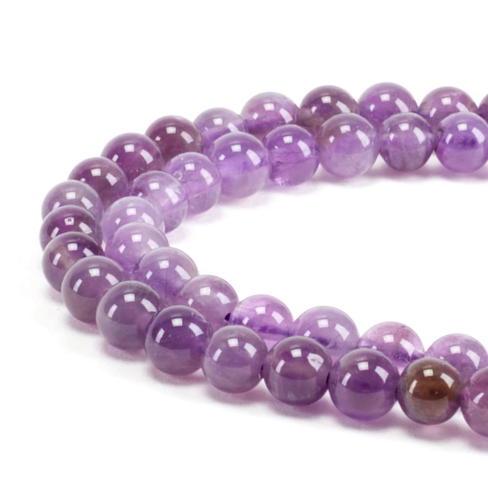 Amethyst Round Beads, 100 pcs