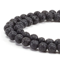 Lava Round Beads, 100 pcs
