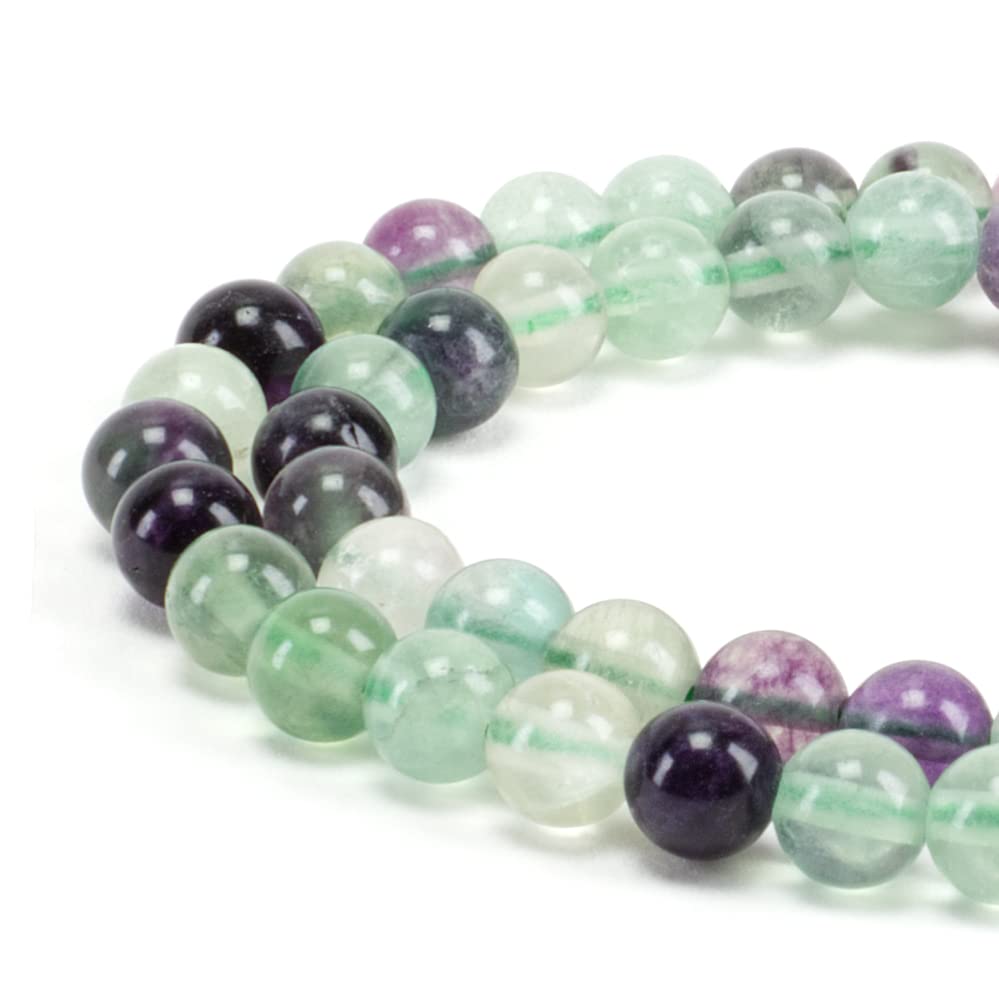Fluorite Round Beads, 100 pcs