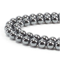 Hematite Round Beads, 100 pcs