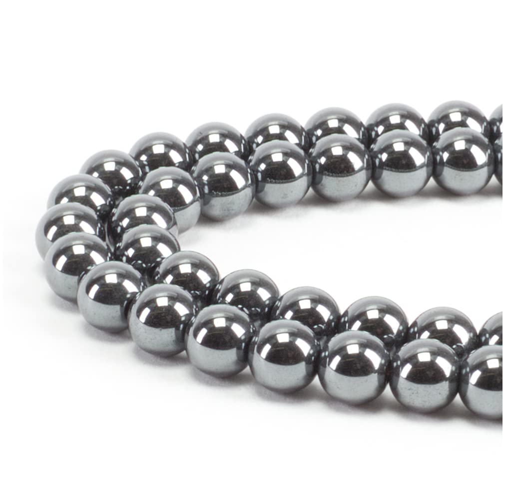 Hematite Round Beads, 100 pcs