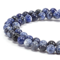 Sodalite Round Beads, 100 pcs