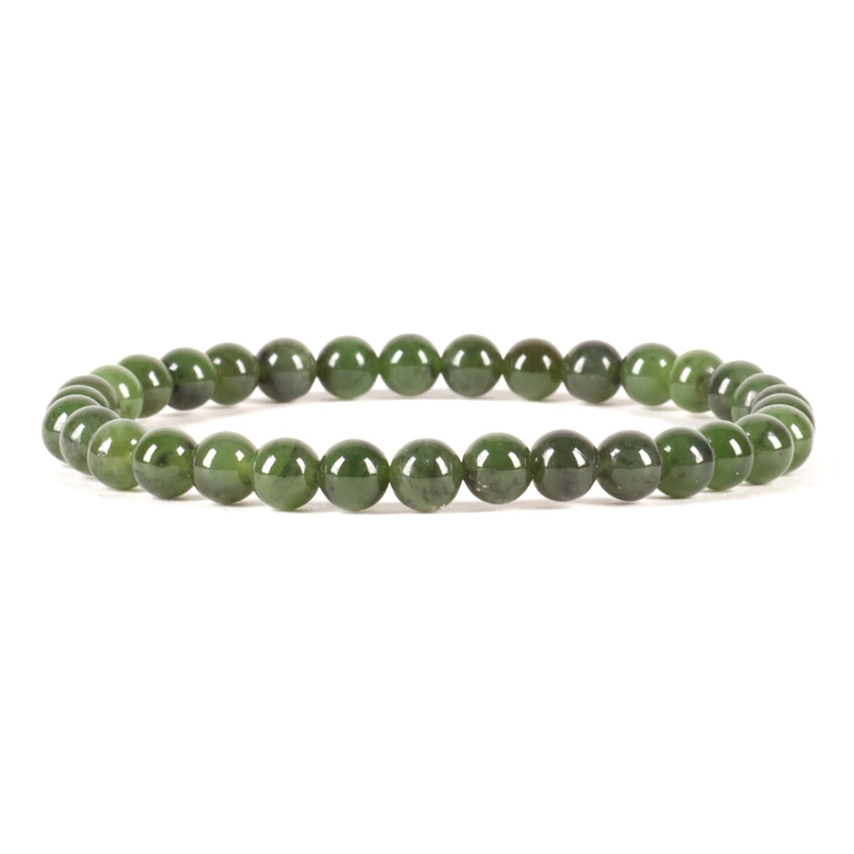 Nephrite 6mm Stretch Bracelet