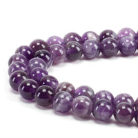 Dogtooth Amethyst Round Beads, 100 pcs