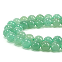 Green Aventurine Round Beads, 100 pcs