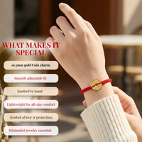 Cherry Tree Collection | Red String Bracelet | Coin