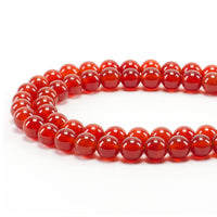 Red Agate (Matte) Round Beads, 100 pcs