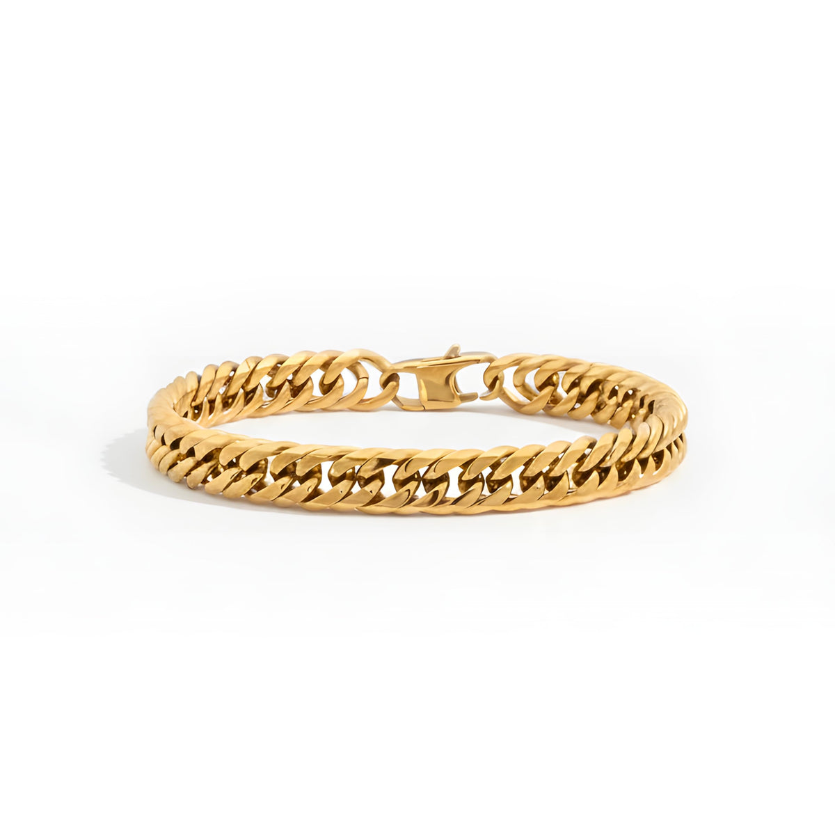 Stainless Steel Cuban Link Chain Bracelet with Meaning Card