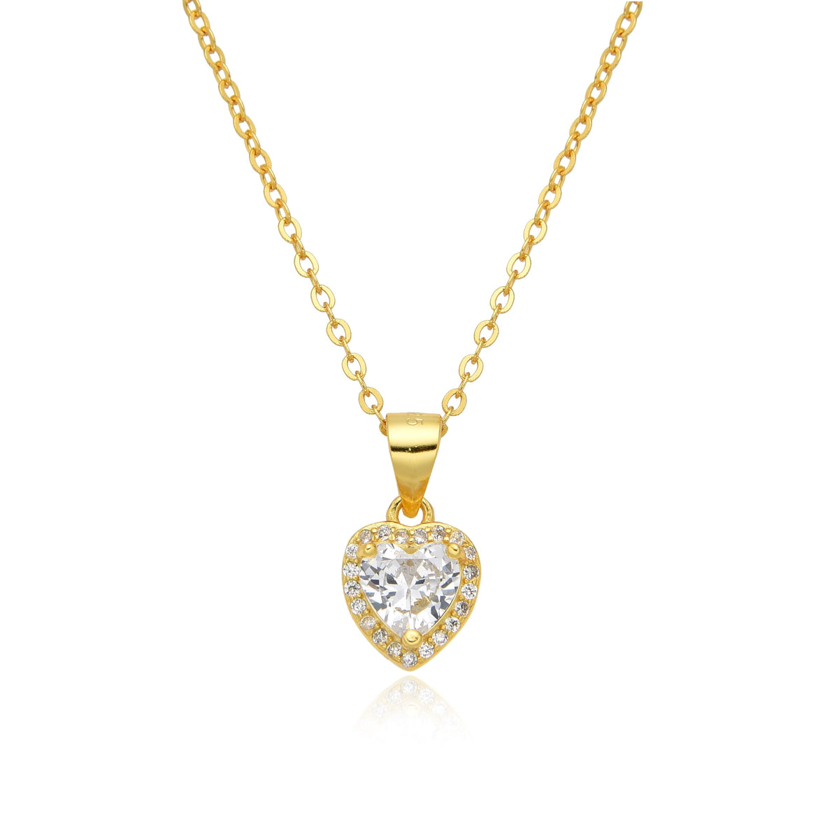 Birthstone Necklace, Heart Pendant, Sterling Silver