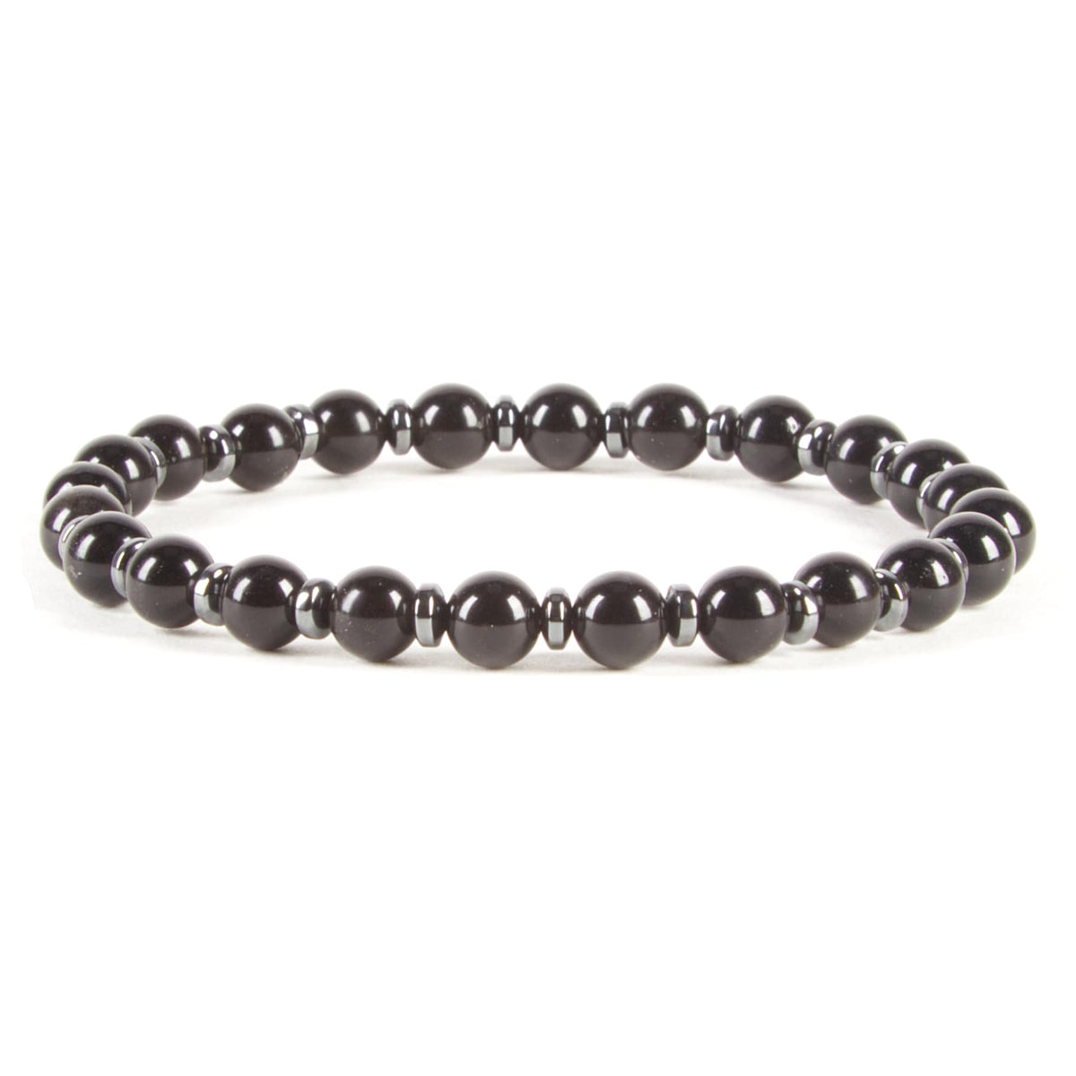 Protection Bracelet Set of 2, 6mm (Tiger's Eye & Black Obsidian)