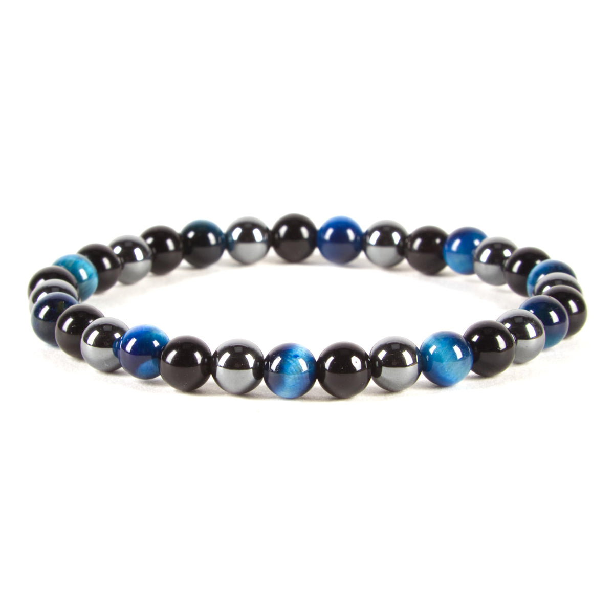 Triple Protection Blue 6mm Stretch Bracelet
