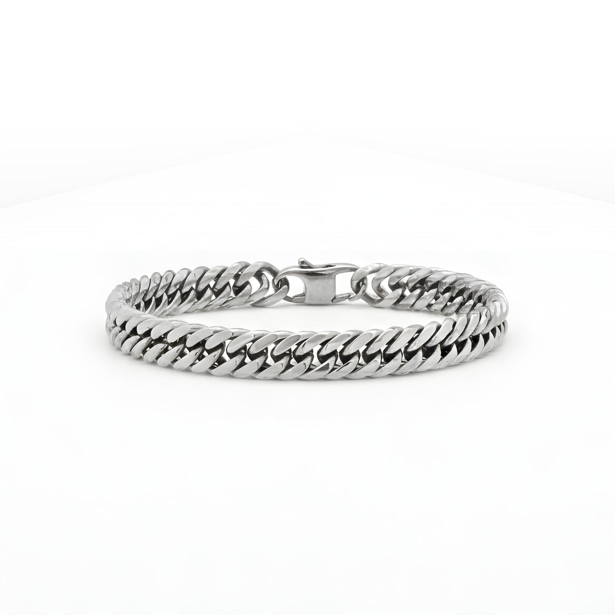 Stainless Steel Cuban Link Chain Bracelet with Meaning Card