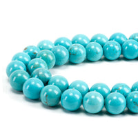 Turquoise Howlite Round Beads, 100 pcs