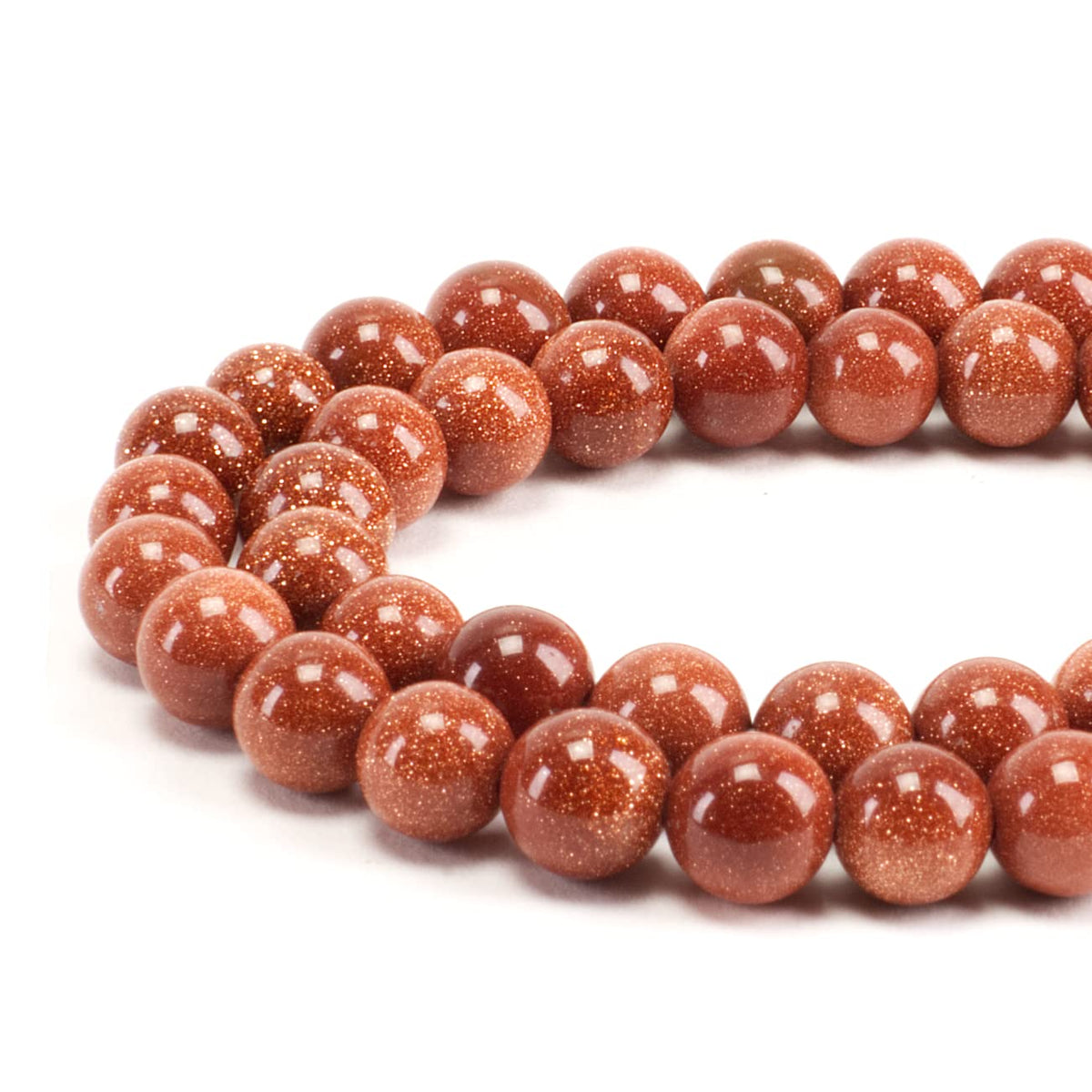 Goldstone (Matte) Round Beads, 100 pcs