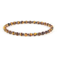 Protection Bracelet Set of 2, 4mm (Tiger's Eye & Black Obsidian)