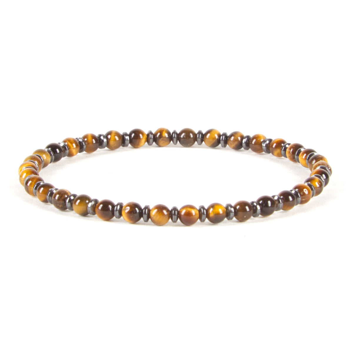 Protection Bracelet Set of 2, 4mm (Tiger's Eye & Black Obsidian)