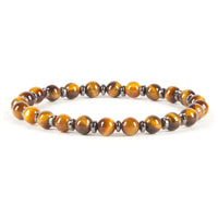 Protection Bracelet Set of 2, 6mm (Tiger's Eye & Black Obsidian)
