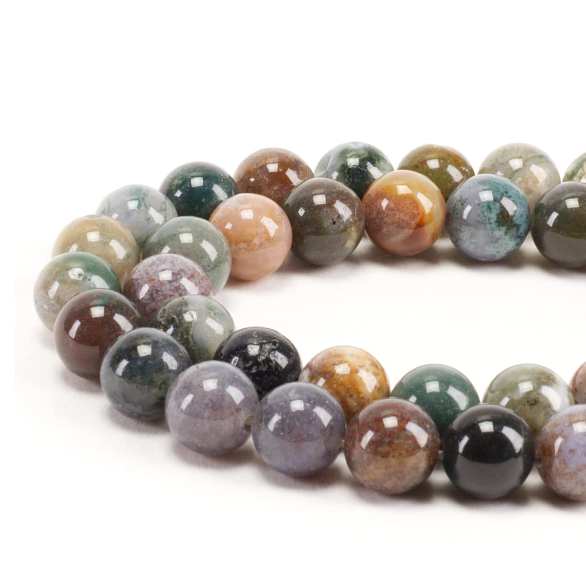 Indian Agate Round Beads, 100 pcs