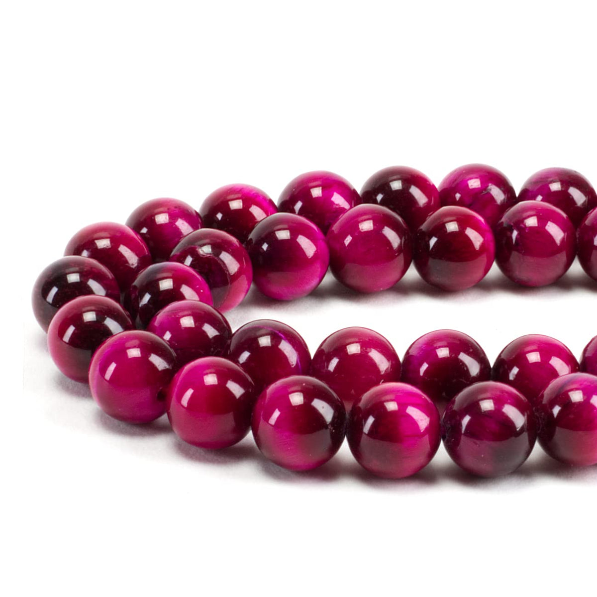 Pink Tiger's Eye Round Beads, 100 pcs