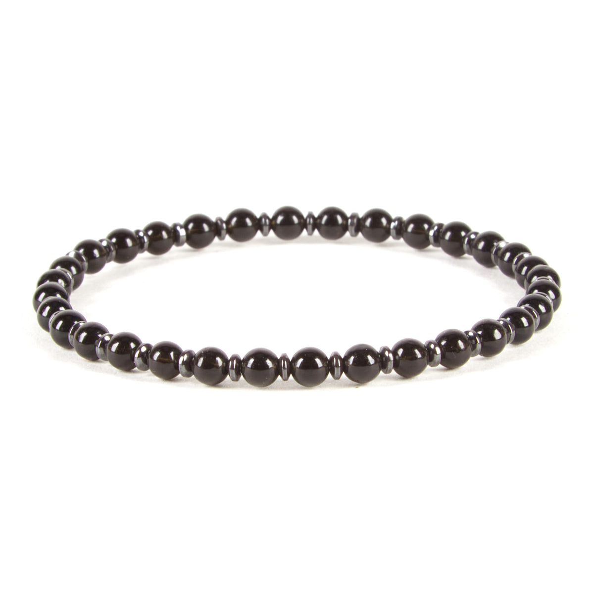Protection Bracelet Set of 2, 4mm (Tiger's Eye & Black Obsidian)