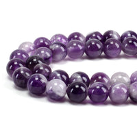 Dogtooth Amethyst Round Beads, 100 pcs