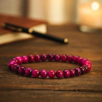 Cherry Tree Collection | Stretch Bracelet | 6mm Beads (Pink Tiger's Eye)