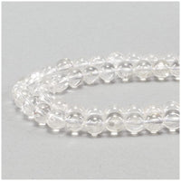 Clear Quartz (Matte) Round Beads, 100 pcs