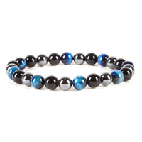 Triple Protection Blue 8mm Stretch Bracelet