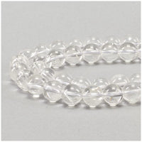 Clear Quartz Round Beads, 100 pcs
