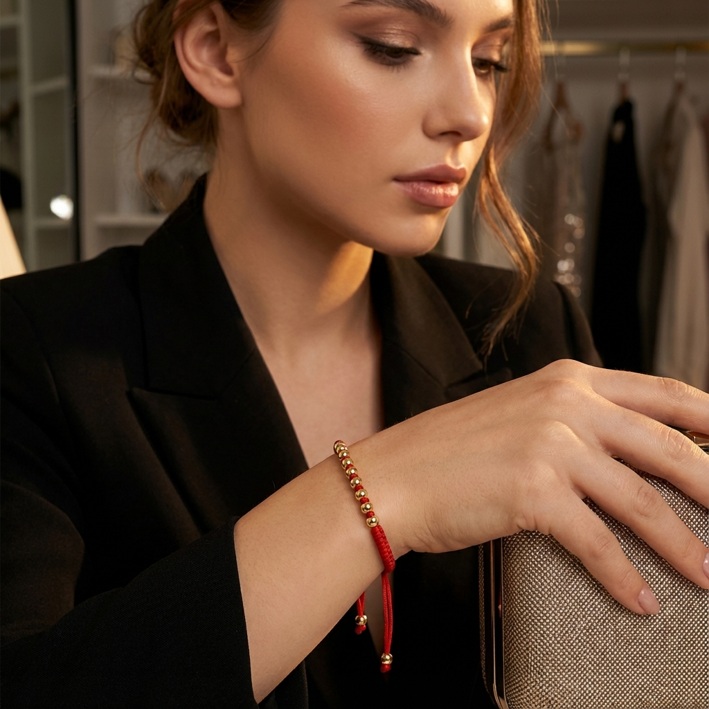 Cherry Tree Collection | Red String Bracelet | Bead