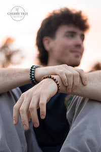 Cherry Tree Collection | Stretch Bracelet | 8mm Beads (Blue Tiger's Eye)