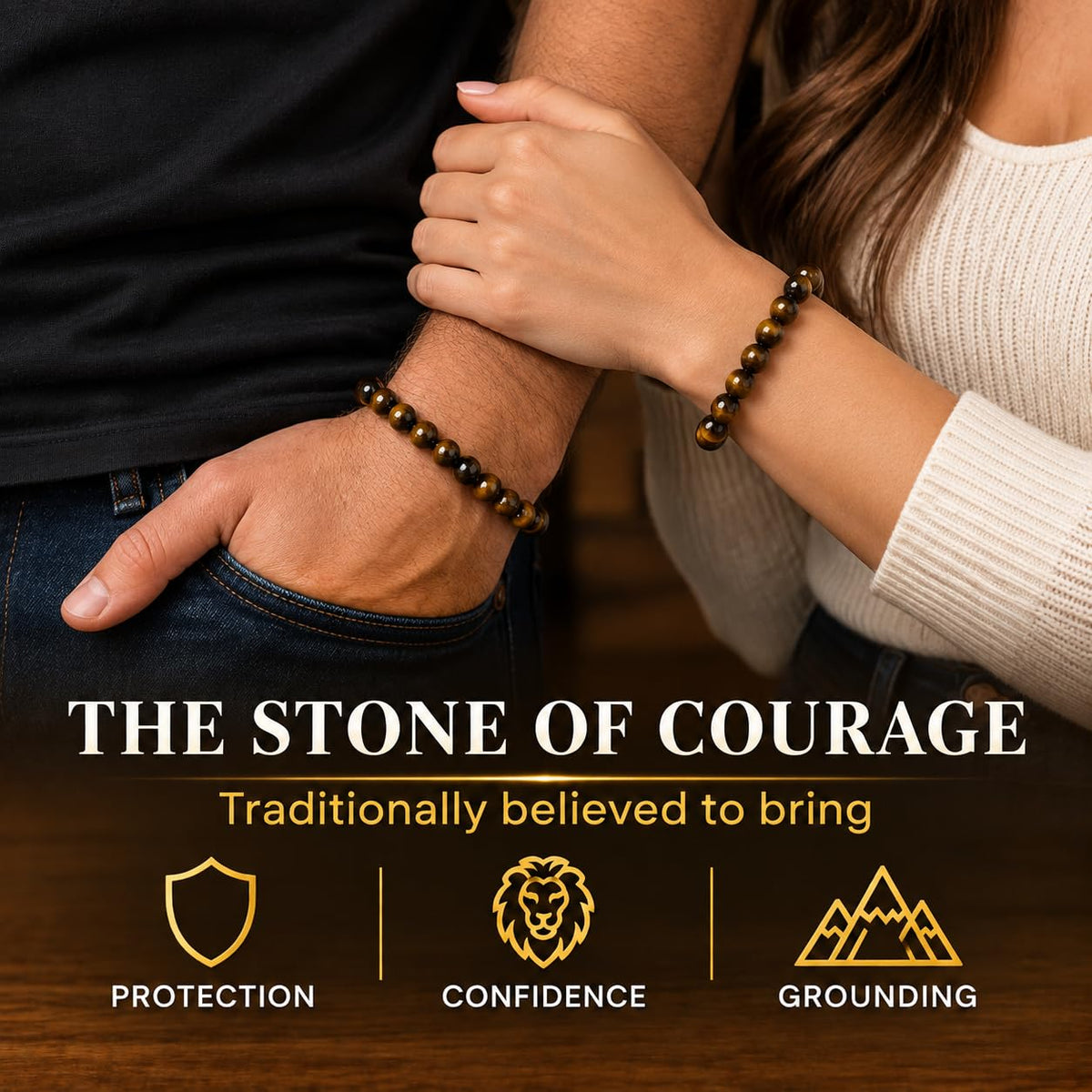 Cherry Tree Collection 8mm Tiger's Eye bracelet