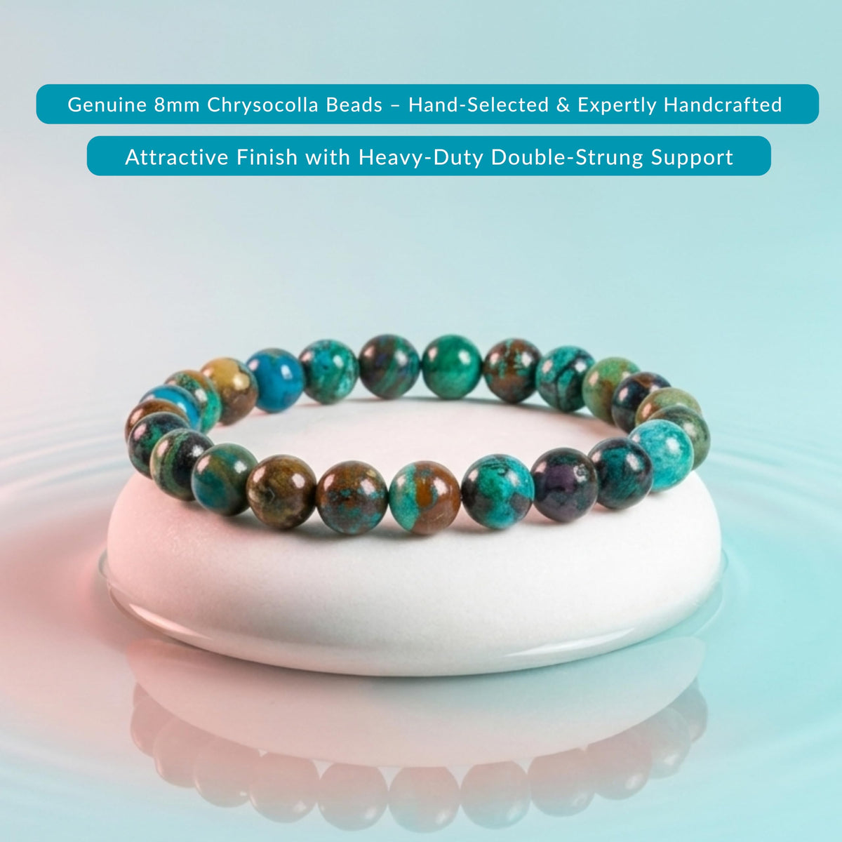 Chrysocolla 8mm Stretch Bracelet