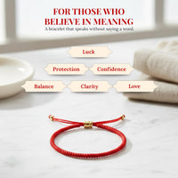 Cherry Tree Collection Red String Bracelet | Plain product image