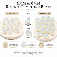 Opalite Round Beads, 100 pcs