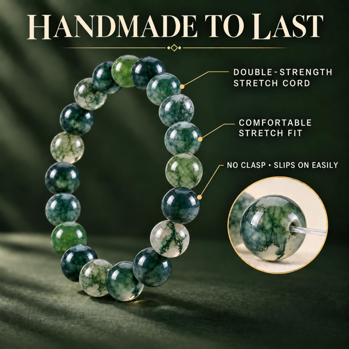 Cherry Tree Collection Moss Agate product image
