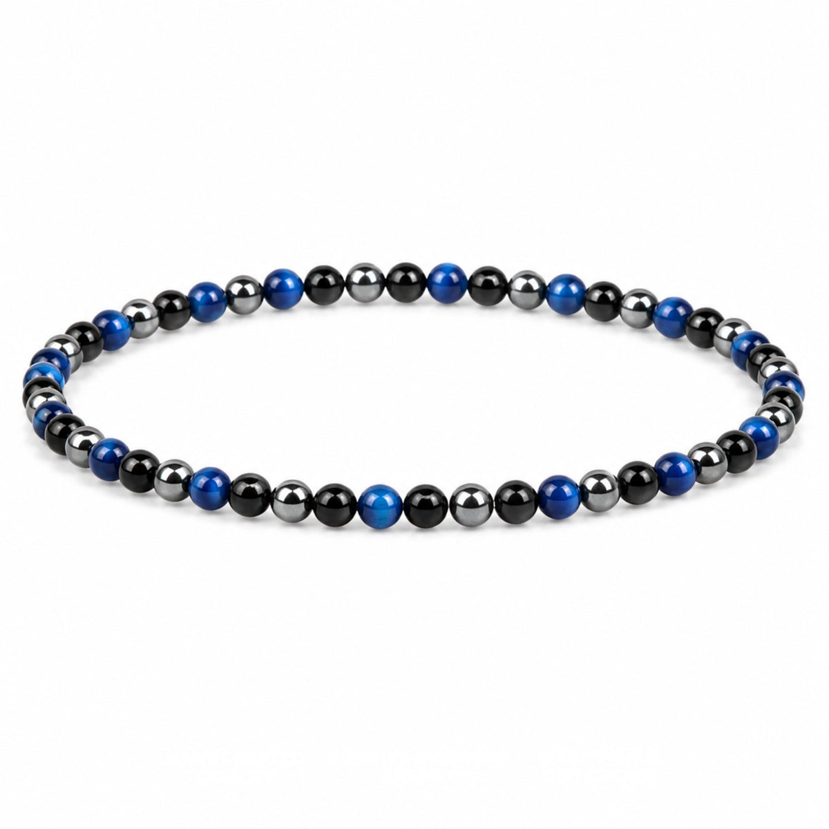 Triple Protection Blue 4mm Stretch Bracelet