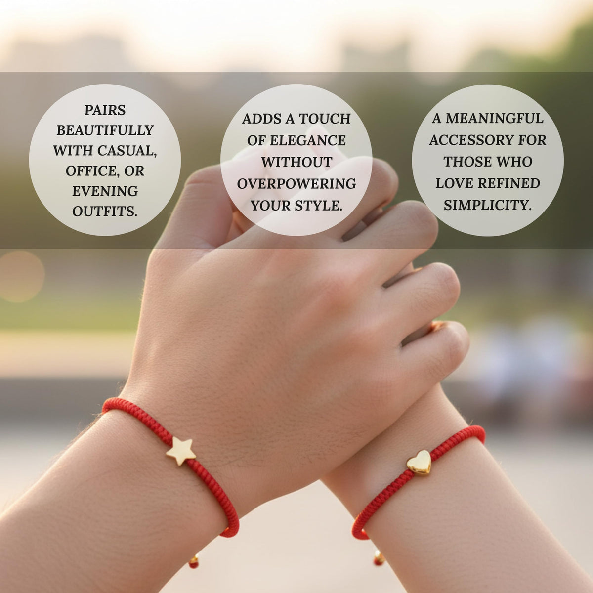Cherry Tree Collection Red String Bracelet | Heart & Star Set product image