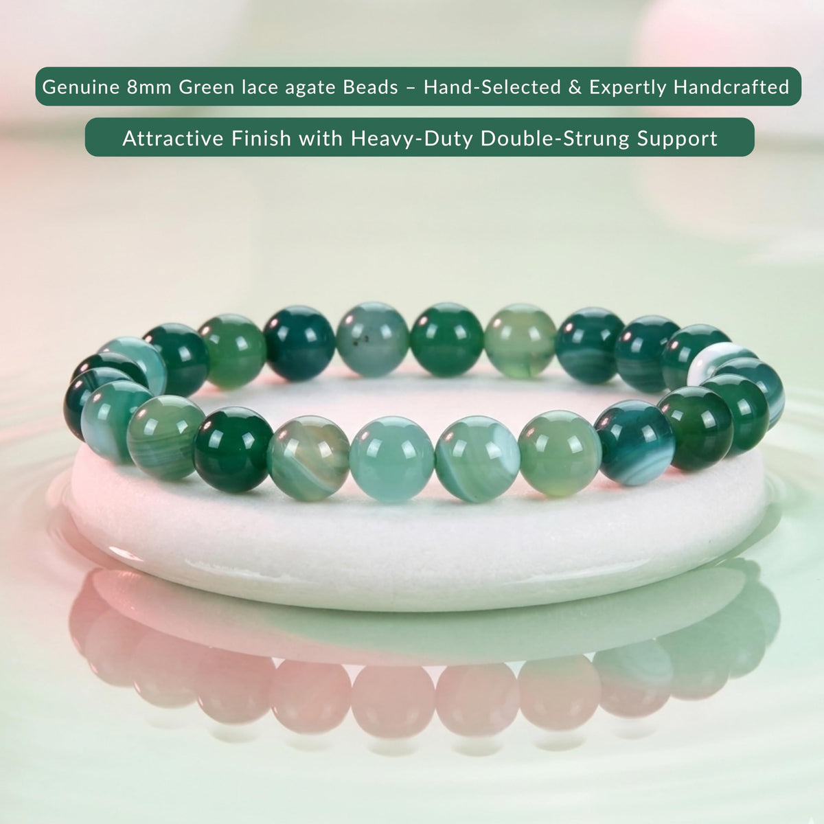 Cherry Tree Collection Lace Agate - Green product image